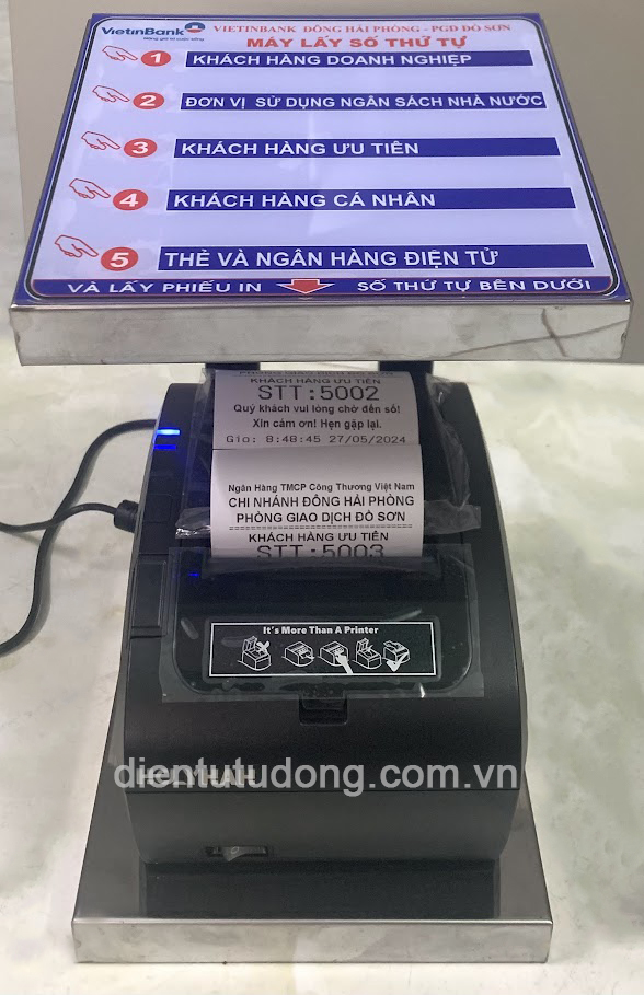 Máy lấy số thứ tự ngân hàng VietinBank